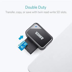 img 3 attached to 📸 Anker SD Card Reader 2-in-1 for SDXC, SDHC, SD, MMC, RS-MMC, Micro SDXC, Micro SD, Micro SDHC Card | UHS-I Card Support