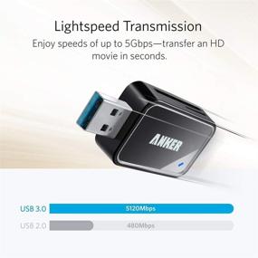 img 2 attached to 📸 Anker SD Card Reader 2-in-1 for SDXC, SDHC, SD, MMC, RS-MMC, Micro SDXC, Micro SD, Micro SDHC Card | UHS-I Card Support