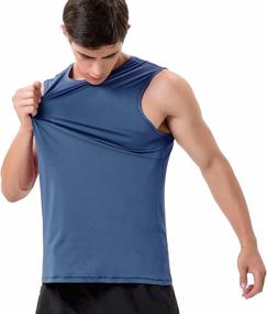 img 3 attached to Mens Sleeveless Workout Shirts Heather