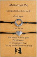 🦋 fungos mom gifts - matching heart wish bracelets set for 2: perfect mother-daughter jewelry gift set with heart & butterfly cutout designs logo