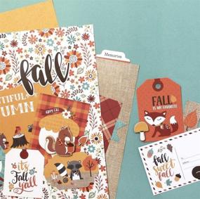 img 1 attached to 🍂 Vibrant Autumn Palette: Echo Park Paper Company Celebrate Collection Kit in Orange, Yellow, Blue, Brown, and Tan