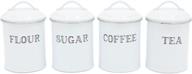 farmhouse canister white kitchen containers logo