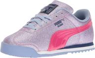 puma chukka girls' shoes in lavender lustre and beetroot purple logo