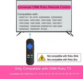 img 1 attached to 📺 2-Pack Replacement Remote Control for Onn Roku TV with Glow Pink and Green Cases - Compatible with All Onn Roku TV Models (No Setup Required)