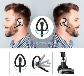 img 1 attached to 🎧 Революционные беспроводные наушники Bluetooth V5.0: с шумоподавлением CVC8.0 для вождения/деловых встреч/тренировок - совместимые с iPhone/Android.