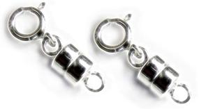 img 2 attached to 💍 2 Small Necklace Magnetic Clasps made of Sterling Silver