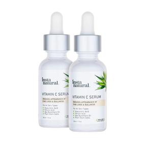 img 4 attached to InstaNatural Vitamin C Facial Serum Duo - Powerful Anti-Aging Serum 🍊 with Hyaluronic Acid & Vitamin E for Brighter, Defended Skin - 2 Pack