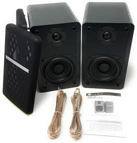 img 1 attached to 🔊 Singing Wood T25 Passive 2 Way Bookshelf Speakers - 60 Watts (30W x 2) with Wall Mount Bracket - Beech Wood Finish, Pair - Requires Receiver or Amplifier for Operation (Black)