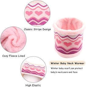 img 2 attached to ❄️ Winter Kids Hat Scarf Glove Set - Knit Fleece Lined Beanie, Neck Warmer, and Mittens for Toddler Boys and Girls (Ages 3-8 Years)