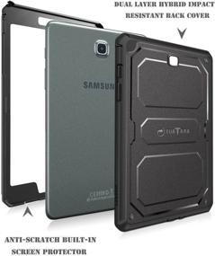 img 1 attached to 📱 Fintie Shockproof Case for Samsung Galaxy Tab A 8.0 (2015 Previous Model), Tuatara Rugged Unibody Hybrid Full Protective Cover for Tab A 8.0 SM-T350/P350 2015 (Not Compatible with 2017/2018 Version), Black