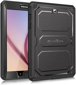 img 4 attached to 📱 Fintie Shockproof Case for Samsung Galaxy Tab A 8.0 (2015 Previous Model), Tuatara Rugged Unibody Hybrid Full Protective Cover for Tab A 8.0 SM-T350/P350 2015 (Not Compatible with 2017/2018 Version), Black