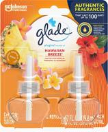 🌺 glade plugins hawaiian breeze air freshener refills - scented essential oils for home and bathroom - 1.34 fl oz logo
