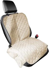 img 2 attached to Furhaven Dog Car Seat Covers: Quilted Water-Resistant Front and Back Seat Covers, Convertible Platform, and More!