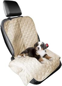 img 4 attached to Furhaven Dog Car Seat Covers: Quilted Water-Resistant Front and Back Seat Covers, Convertible Platform, and More!