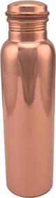 img 1 attached to 🧪 Copper Bottle 34oz: Joint Free Ayurvedic Copper Vessel for Sports, Fitness, Yoga, Natural Health Benefits - Leak-Proof & Plain