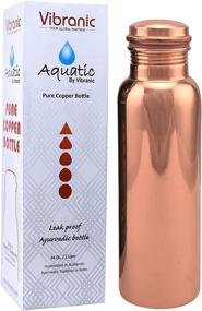 img 4 attached to 🧪 Copper Bottle 34oz: Joint Free Ayurvedic Copper Vessel for Sports, Fitness, Yoga, Natural Health Benefits - Leak-Proof & Plain