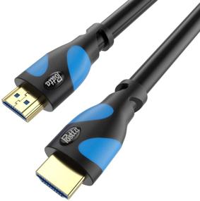 img 1 attached to 🔌 Postta 50-Foot HDMI Cable - 4K Support, 3D, 1080P, Ethernet, ARC - Black-Pale Blue