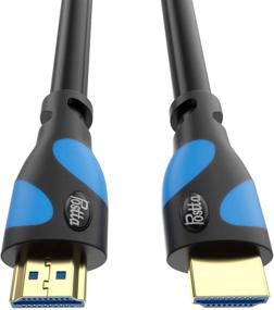 img 3 attached to 🔌 Postta 50-Foot HDMI Cable - 4K Support, 3D, 1080P, Ethernet, ARC - Black-Pale Blue