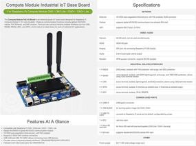 img 1 attached to Модульная базовая плата Waveshare Compute Module Industrial IoT с поддержкой 4G-подключения и функционалом PoE для серии Raspberry Pi CM3/ CM3+.