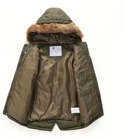 img 3 attached to 🧥 Stay warm and fashionable with the PHIBEE Boys' Winter Windproof Cotton Faux Fur Hooded Parka Jacket