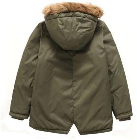 img 2 attached to 🧥 Stay warm and fashionable with the PHIBEE Boys' Winter Windproof Cotton Faux Fur Hooded Parka Jacket