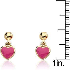 img 2 attached to Exquisite Little Miss Twin Stars 14k Gold Plated Small Dangling Earring: Enhanced Elegance and Style