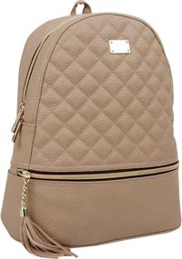 img 4 attached to 🎒 Stylish and Trendy Copi Womens Fashion Quilted Backpacks - The Perfect Combination of Fashion and Function!