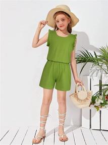 img 2 attached to Kimoda Rompers Jumpsuit Playsuit Outfits Girls' Clothing