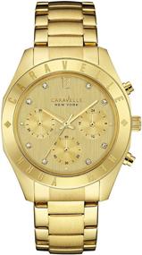 img 4 attached to CaravelleSport Chronograph Ladies Stainless Gold Tone