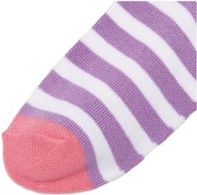 img 3 attached to Яркие и веселые: Носки для девочек Jefferies Socks с узорами сердец/маргариток/полосок, упаковка из 6 пар