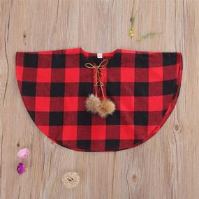 img 1 attached to 👗 Stylish Red Buffalo Plaid Flannel Dress with Belt for Toddler Girls - Long Sleeve Button Down Check Shirt