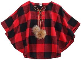 img 4 attached to 👗 Stylish Red Buffalo Plaid Flannel Dress with Belt for Toddler Girls - Long Sleeve Button Down Check Shirt