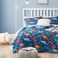 umchord dinosaur kids bedding set review: 5-piece twin size comforter set with sheets - super soft lightweight bed in a bag for boys logo