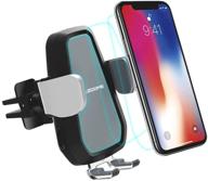 📱 azdome wireless car charger mount, 10w fast charge, gravity operated, air vent phone holder for samsung galaxy s8, s7/s7 edge, note 8 5, iphone x 8 plus, iphone xs/xs max logo