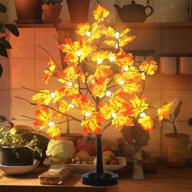 🌳 fuchsun tabletop maple tree lamp - 24 led bonsai tree light with timer and 8 lighting modes - perfect for party, wedding, christmas, thanksgiving, and home decoration логотип