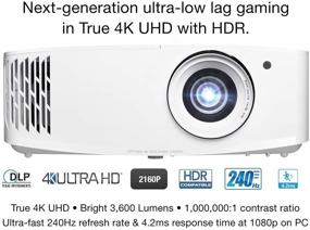 img 3 attached to 🎮 High-Performance Optoma True 4K UHD Gaming Projector: 240Hz, 4.2ms Input Lag, UHD35
