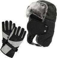 🧤 ultimate performance russian ushanka trapper gloves for skiing - stay warm and stylish on the slopes! logo