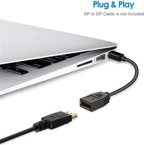 img 1 attached to 🔌 Адаптер Rankie Mini DisplayPort to DisplayPort: Повышение качества изображения с преобразованием разрешения в 4K (Черный)