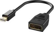 🔌 адаптер rankie mini displayport to displayport: повышение качества изображения с преобразованием разрешения в 4k (черный) логотип