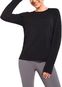 img 2 attached to 👚 BESTSELLER - BALEAF Women's Long Sleeve Workout Shirts Loose Active Tops for Running, Gym, Exercise - with Thumb Hole