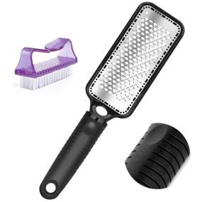 img 4 attached to 🦶 Ejiubas Pedicure Foot File Rasp - Large Stainless Steel Callus Remover Scrubber Tool for Wet and Dry Feet - Foot Grater for Effective Foot Care