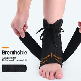 img 3 attached to 🏀 Adjustable Breathable Stabilizer for Basketball and Volleyball – Brace