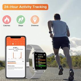 img 2 attached to 📱 CanMixs Умные Часы - Android & iOS Блутуз Смарт-часы для Мужчин и Женщин, Водонепроницаемые Спортивные Часы IP68, Фитнес-трекер с Монитором Сердечного Ритма и Сна, Сенсорный Экран, Совместимы с Samsung & iPhone.