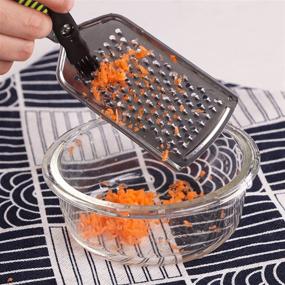 img 2 attached to 🔪 HTB 4 Pack Stainless Steel Grater and Peeler Set - Multifunction Cheese, Butter, Fruit, Ginger, Garlic Graters & Razor Sharp Kitchen Vegetable Peeler