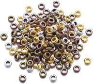 💍 520pcs tibetan metal spacer beads 7x3mm with large hole, mixed color rondelle - kissitty logo