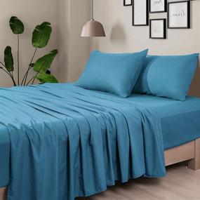 img 2 attached to 🛏️ PHF Silky Soft Microfiber Pillowcases Queen Size, 2 Pack - Breathable and Cozy Bedding Pillowcase Set for Luxury Hotels - Teal (20"x30")