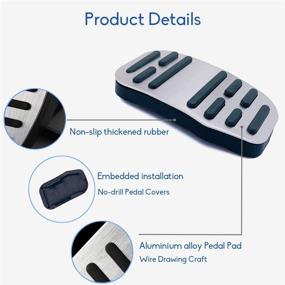 img 2 attached to 🚗 Jaronx No Drill Pedal Covers for Ford F150 2019-2020 / Raptor 2019-2020: Anti-Slip Aluminum Alloy Pedals