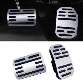 img 4 attached to 🚗 Jaronx No Drill Pedal Covers for Ford F150 2019-2020 / Raptor 2019-2020: Anti-Slip Aluminum Alloy Pedals