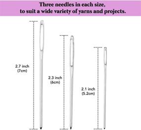 img 2 attached to 🧶 Полный набор крючков для вязания Studio Sam: набор из 35 предметов с алюминиевыми крючками, большими иглами с ушком и аксессуарами