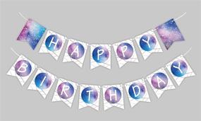 img 4 attached to Pre Strung Galaxy Birthday Universe Bunting